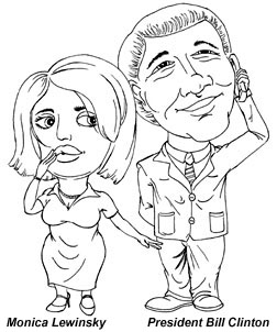 Monica Lewinsky and Former U.S. President Bill Clinton